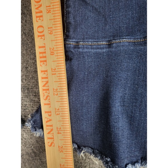Judy Blue Flare Jeans Frayed Hem Crop Flare‎ Fit Dark Wash Denim Women Sz 5/27 - Picture 9 of 12